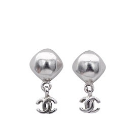 CHANEL シャネル スイングピアス ココマーク ひし形 98A シルバー ヴィンテージ