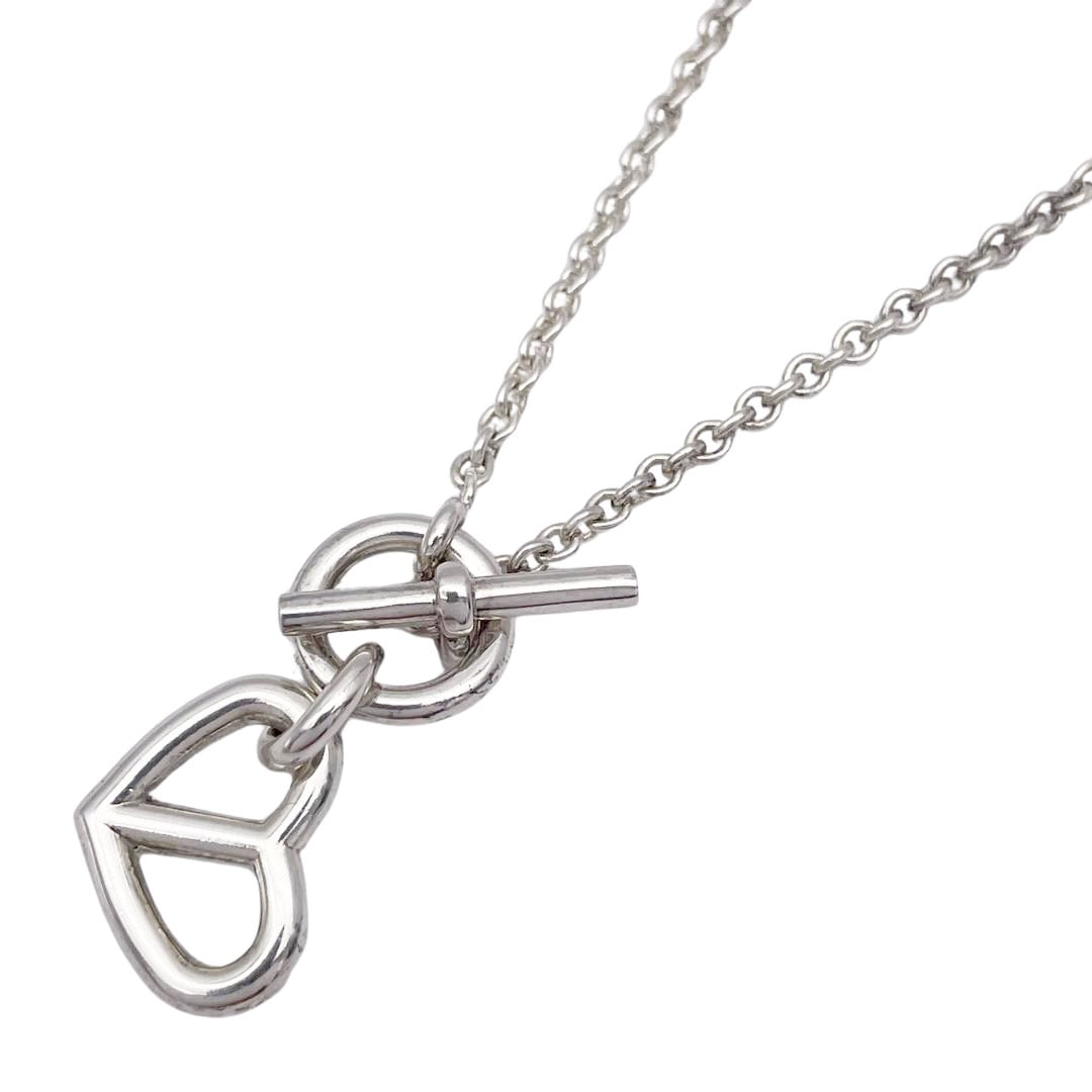 HERMES エルメス ネックレス アミュレット カシュクール ハート シェーヌダンクル Ag925 シルバー
