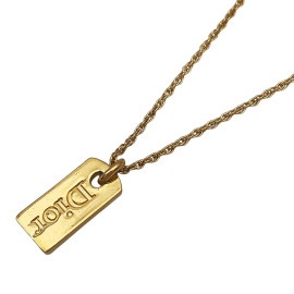 Christian Dior クリスチャンディオール ネックレス Diorロゴプレート ゴールド