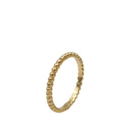 Van Cleef & Arpels ヴァンクリーフ&アーペル ペルレ ゴールドパール リング スモールモデル Au750 ローズゴールド 2.2g 55(約14号)