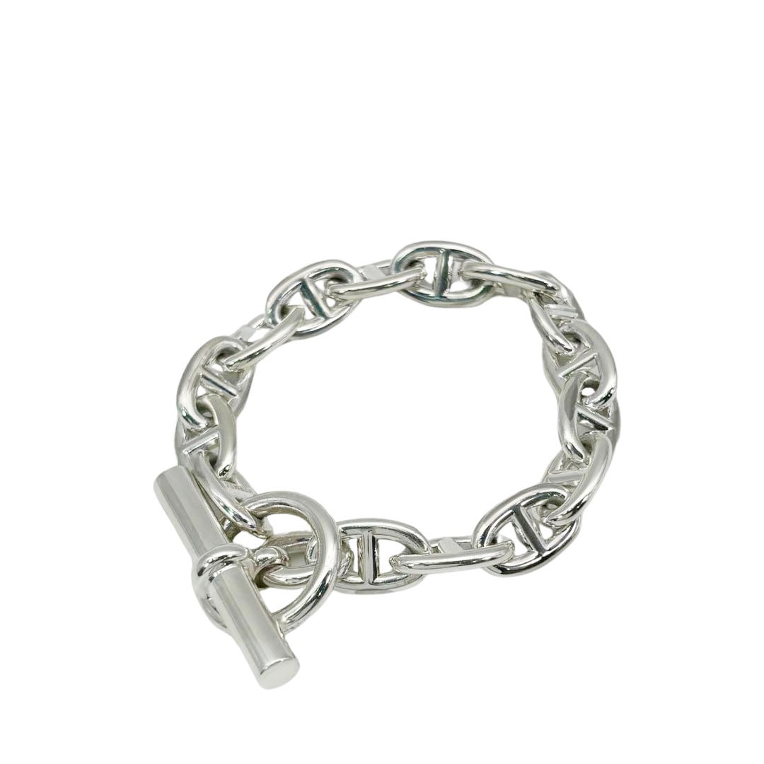 HERMES エルメス ブレスレット シェーヌダンクルMM 15コマ Ag925 シルバー 54.1g