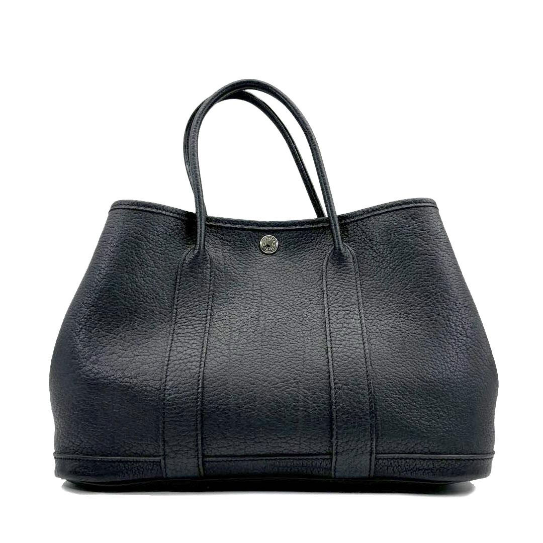 HERMES エルメス トートバッグ ガーデンパーティ30 TPM ネゴンダ ブラック □K刻印