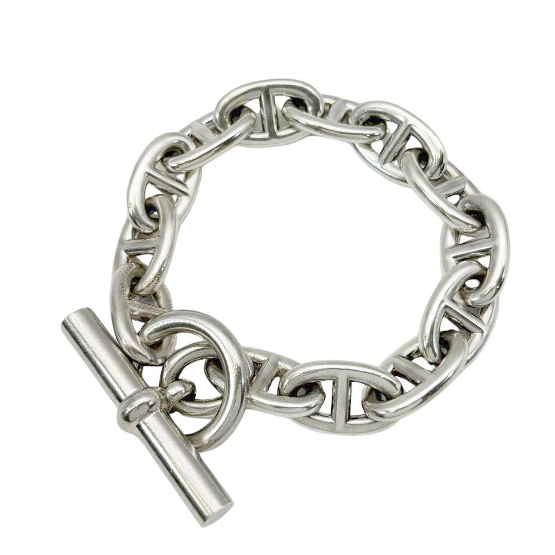 HERMES エルメス ブレスレット シェーヌダンクルTGM 13コマ Ag925 シルバー 114.8g