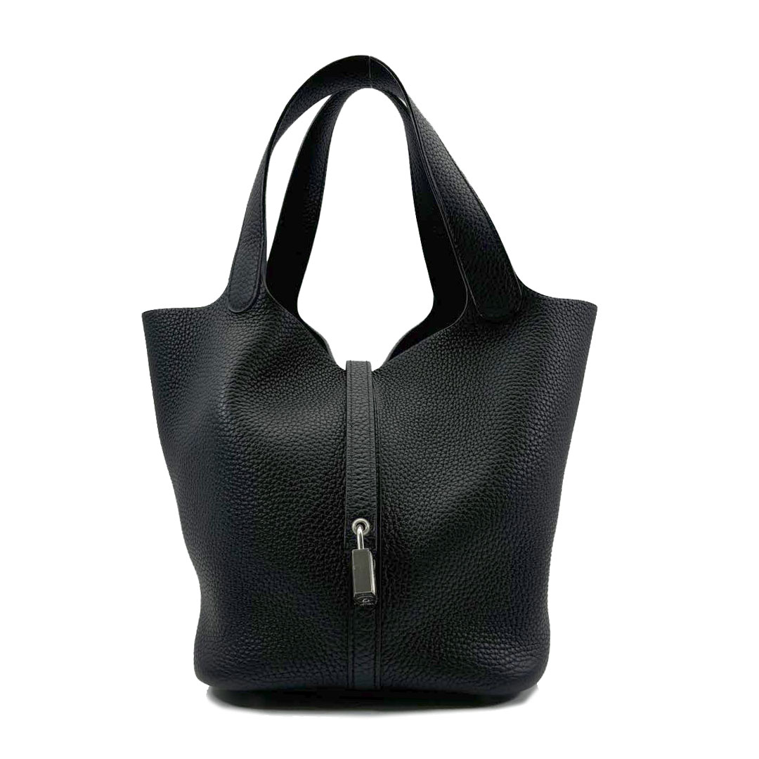 HERMES エルメス ピコタンロック22 MM トリヨンクレマンス ノワール(ブラック) シルバー金具 T刻印