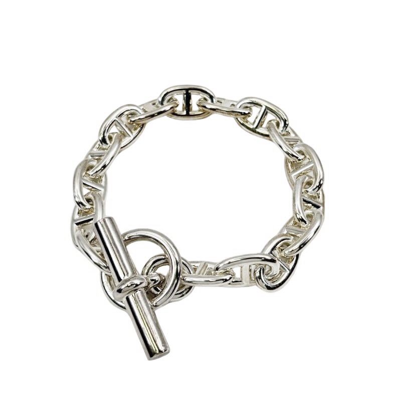 HERMES エルメス シェーヌダンクルMM ブレスレット 16コマ Ag925 シルバー 57.8g