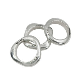 CHANEL シャネル 3連 ヴィンテージリング 指輪 925 シルバー 30.9g 約14号