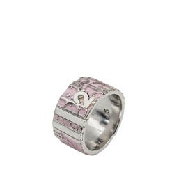 Christian Dior クリスチャンディオール トロッターリング 指輪 シルバー ピンク #5(約9号)
