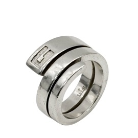 GUCCI グッチ スネーク スパイラルリング 指輪 925 シルバー 11(約11号)