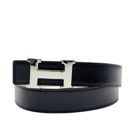 HERMES エルメス Hベルト コンスタンス 72 リバーシブル ボックスカーフ ブラック/ピンクベージュ系/シルバー金具 □F刻印