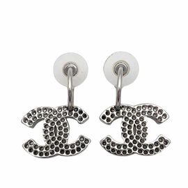 CHANEL シャネル フープピアス ココマーク パンチング 03P シルバー