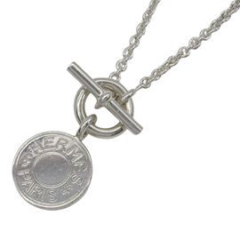 HERMES エルメス ネックレス ペンダント アミュレット H エクスリブリス クルードセル セリエ Ag925 シルバー