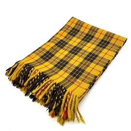 HERMES エルメス ひざ掛け ブランケット  タータンチェック ウール100% イエロー系