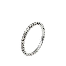 Van Cleef & Arpels ヴァンクリーフ&アーペル ペルレ ゴールドパール リング スモールモデル Au750 ホワイトゴールド 2.3g 55(約14号)