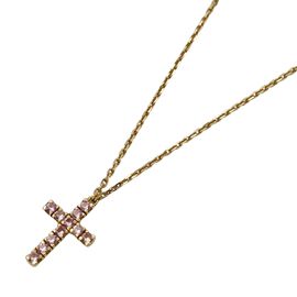Cartier カルティエ シンボル クロスネックレス ピンクサファイア Au750(K18PG) 2.8g