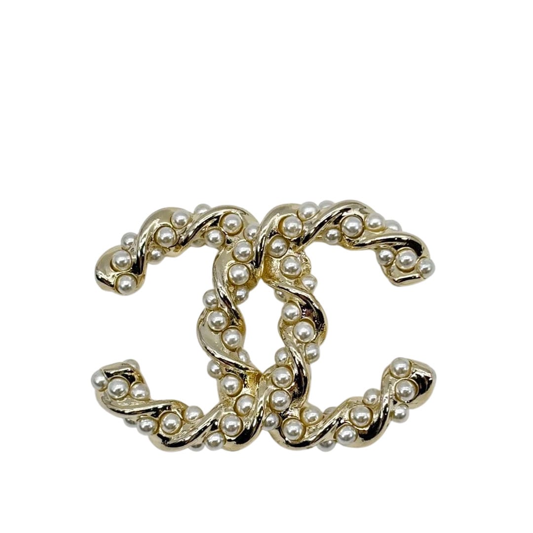 CHANEL シャネル ピアス ココマーク ラインストーン F16V シルバー