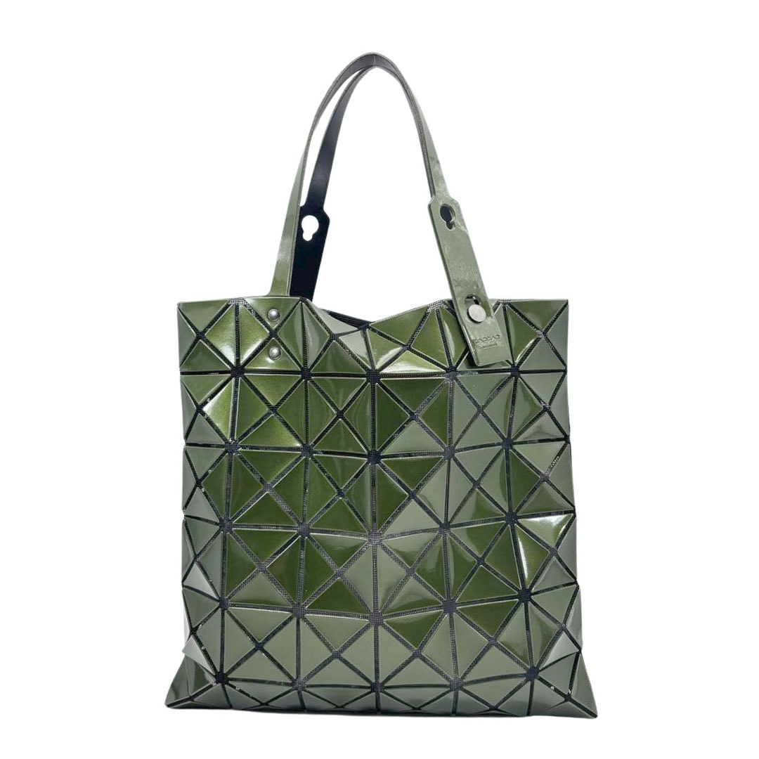 ISSEY MIYAKE BAOBAO イッセイミヤケ バオバオ ルーセント トートバッグ 6×6 グリーン系 BB33-AG283