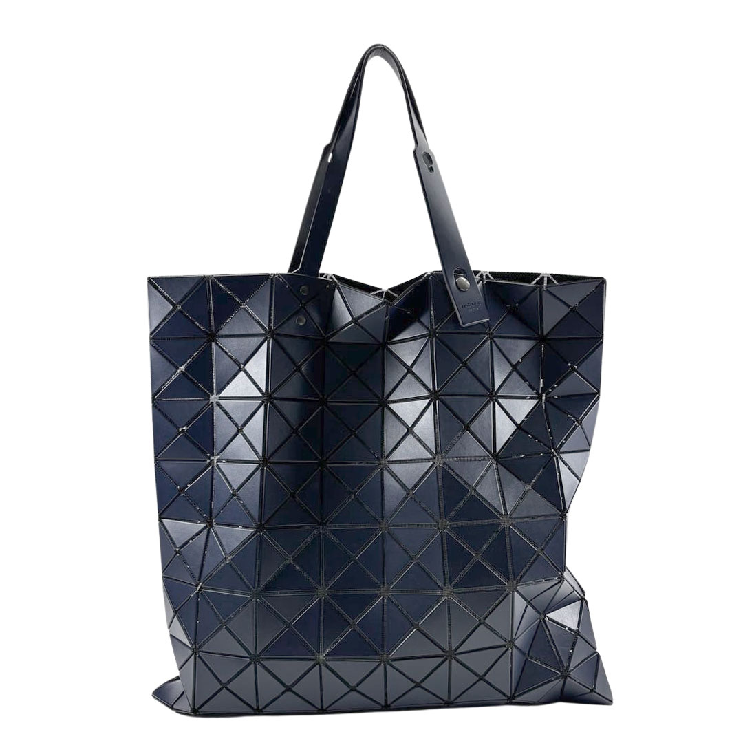 ISSEY MIYAKE BAOBAO イッセイミヤケ バオバオ ルーセントマット トートバッグ 8×8 ネイビー系 BB93-AG672