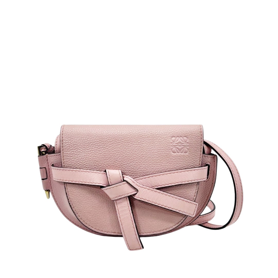 LOEWE ロエベ ゲートバッグ ミニ ショルダーバッグ レザー ライトピンク 321.12.U62
