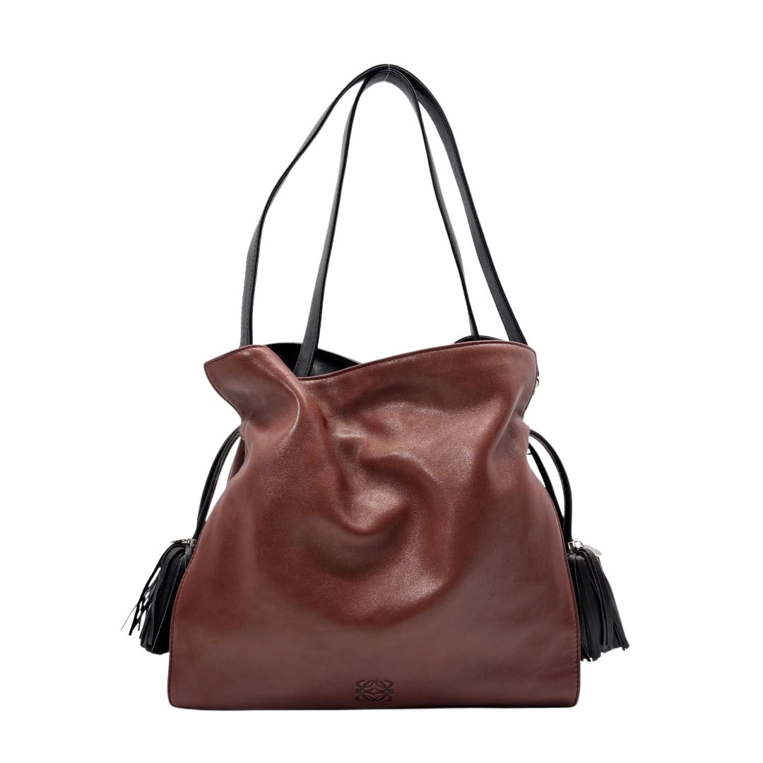 LOEWE ロエベ ショルダーバッグ フラメンコ30 巾着 フリンジ ナッパ