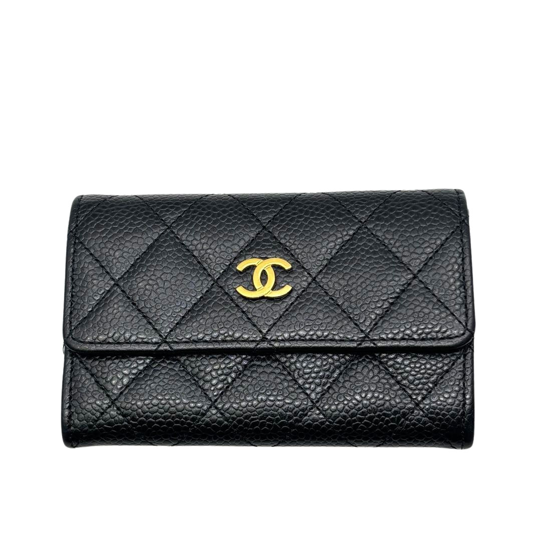 CHANEL シャネル ラウンドファスナー長財布 マトラッセ キャビアスキン