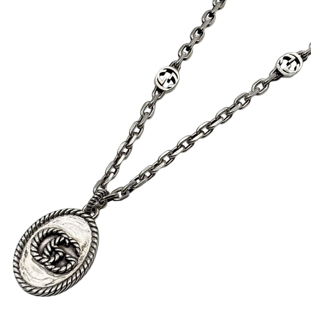 GUCCI グッチ ネックレス ダブルGG ペンダント Ag925 シルバー 25.9g