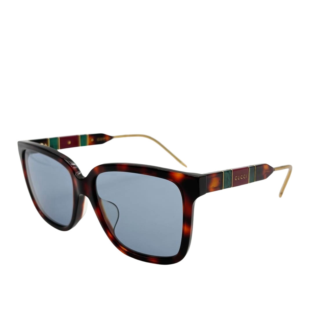 GUCCI グッチ レディースサングラス ウェリントン型 56□16 145 ブラウン/グリーン/レッド GG0599SA
