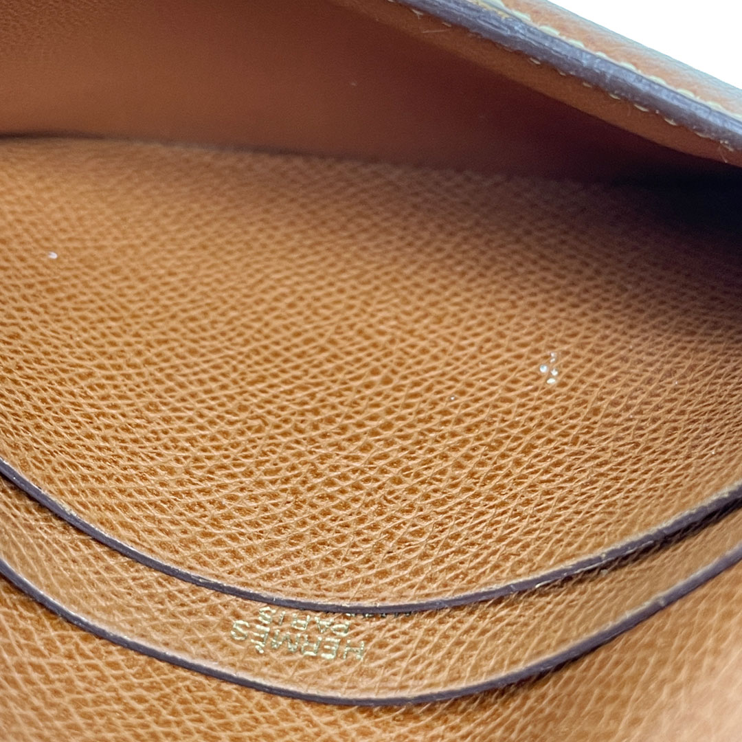 HERMES エルメス ベアンコンパクト コンパクトウォレット 財布 エプソン ゴールド ゴールド金具 □J刻印