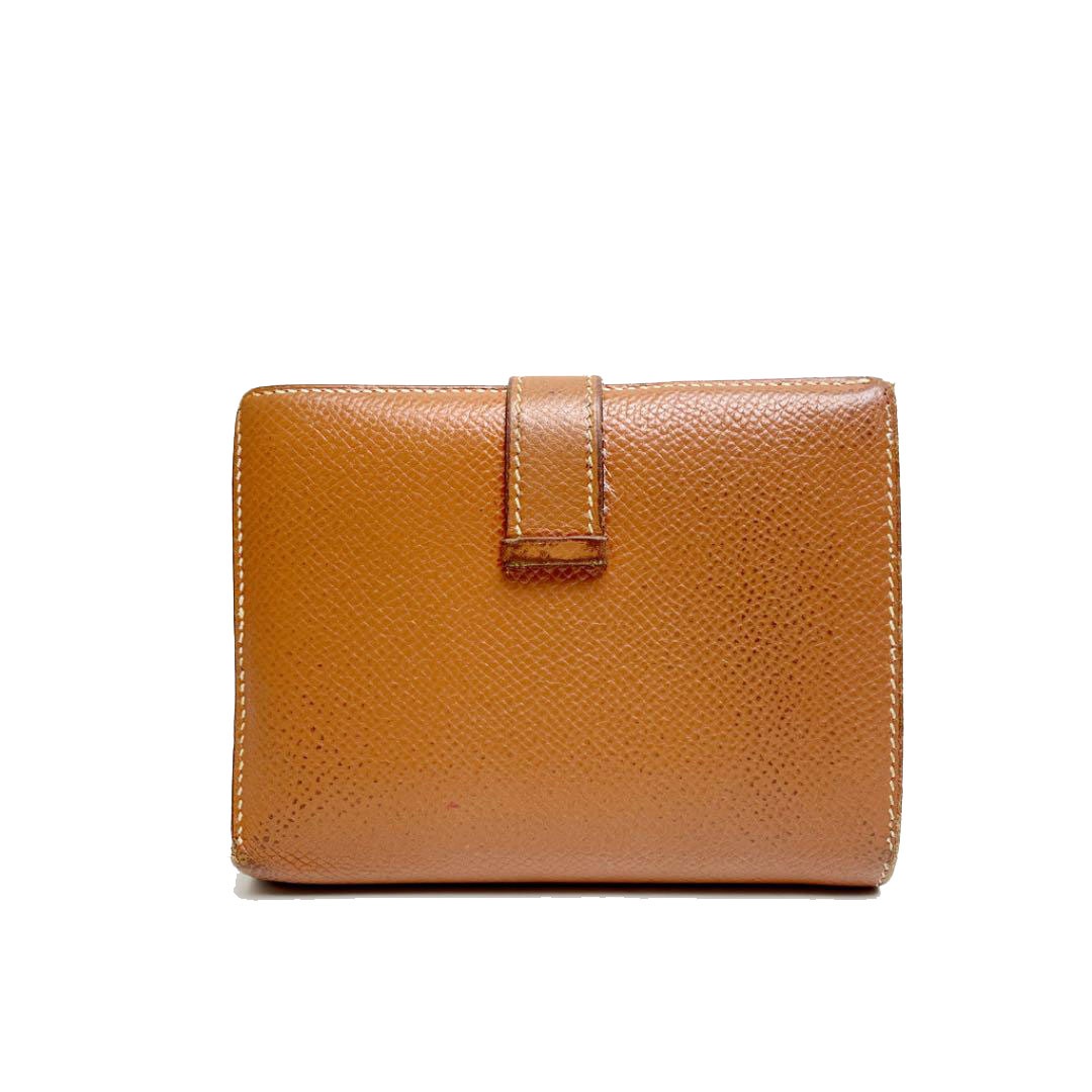 HERMES エルメス ベアンコンパクト コンパクトウォレット 財布 エプソン ゴールド ゴールド金具 □J刻印