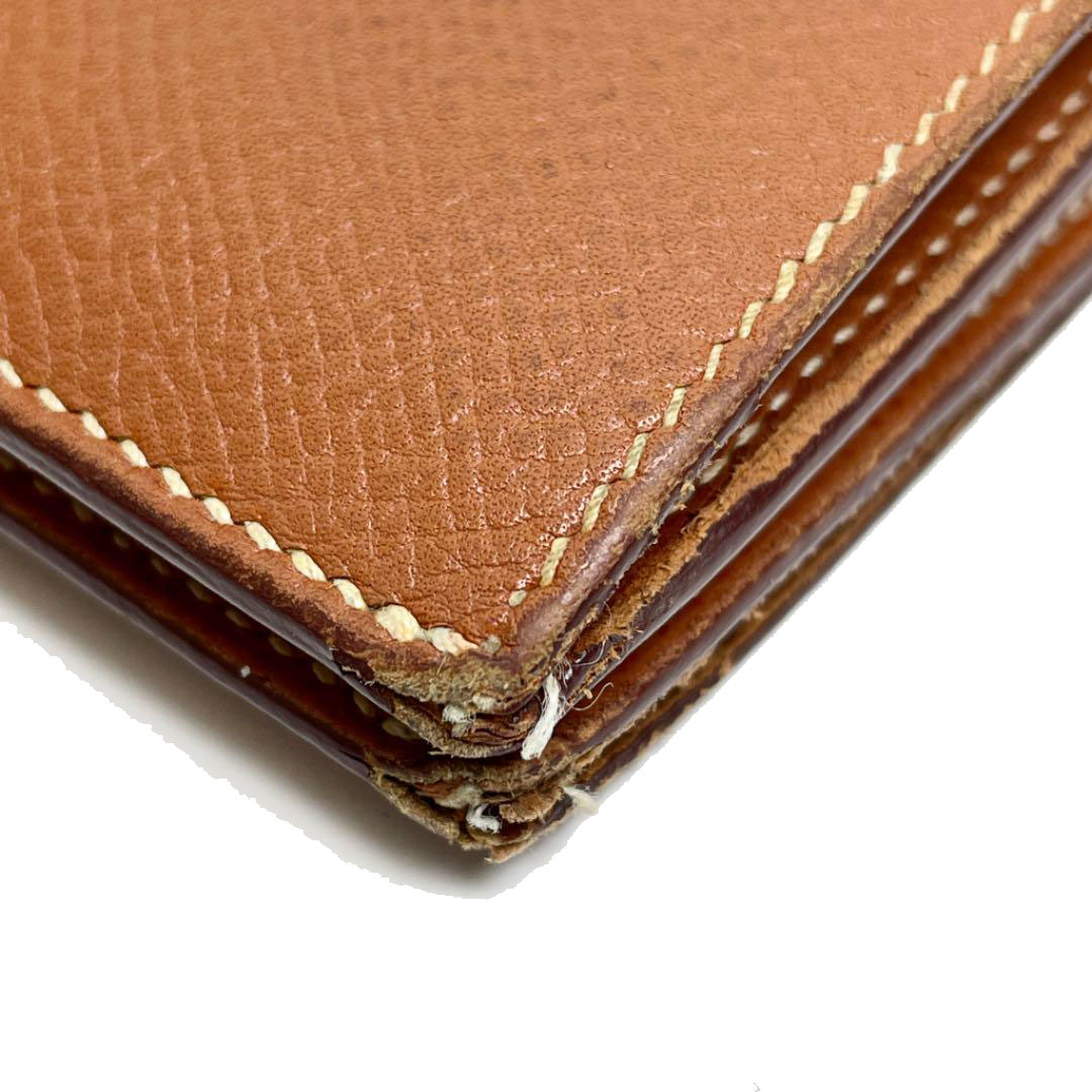 HERMES エルメス ベアンコンパクト コンパクトウォレット 財布 エプソン ゴールド ゴールド金具 □J刻印