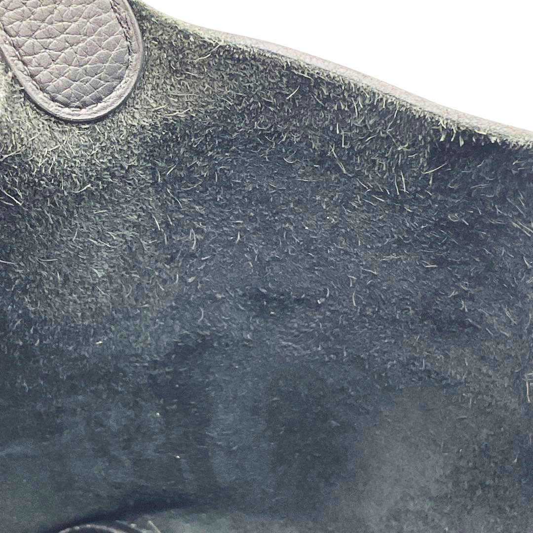 HERMES エルメス ピコタンロック22 MM トリヨンクレマンス ブラック シルバー金具 Y刻印