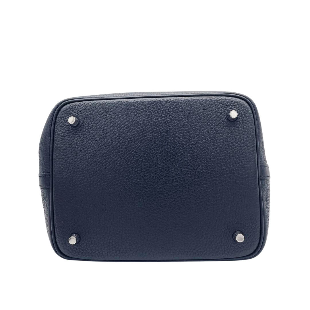 HERMES エルメス ピコタンロック22 MM トリヨンクレマンス ブラック シルバー金具 Y刻印