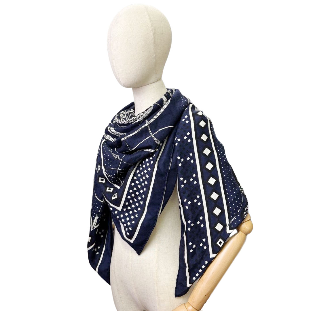 HERMES エルメス ショール カレジェアン140 『Fouets et Badines