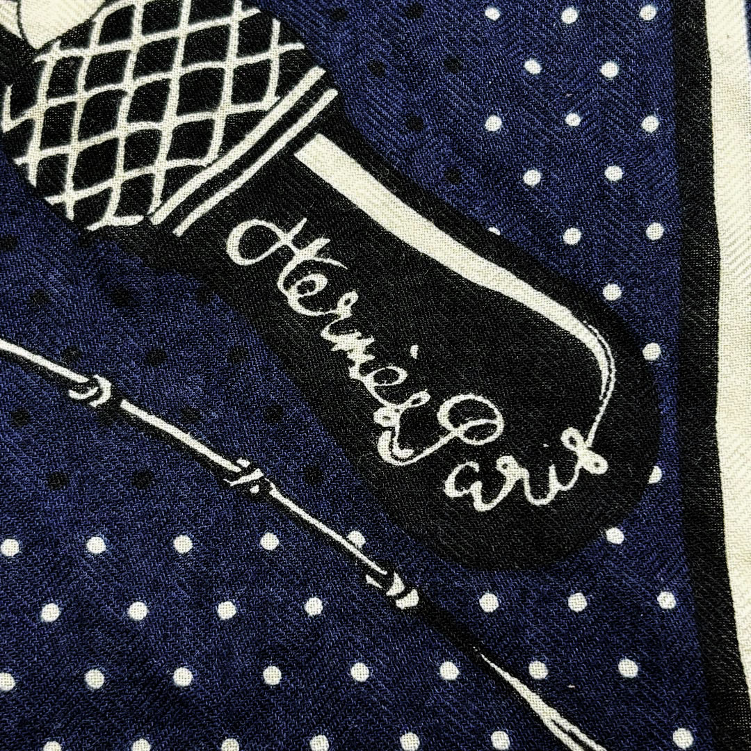 HERMES エルメス ショール カレジェアン140 『Fouets et Badines