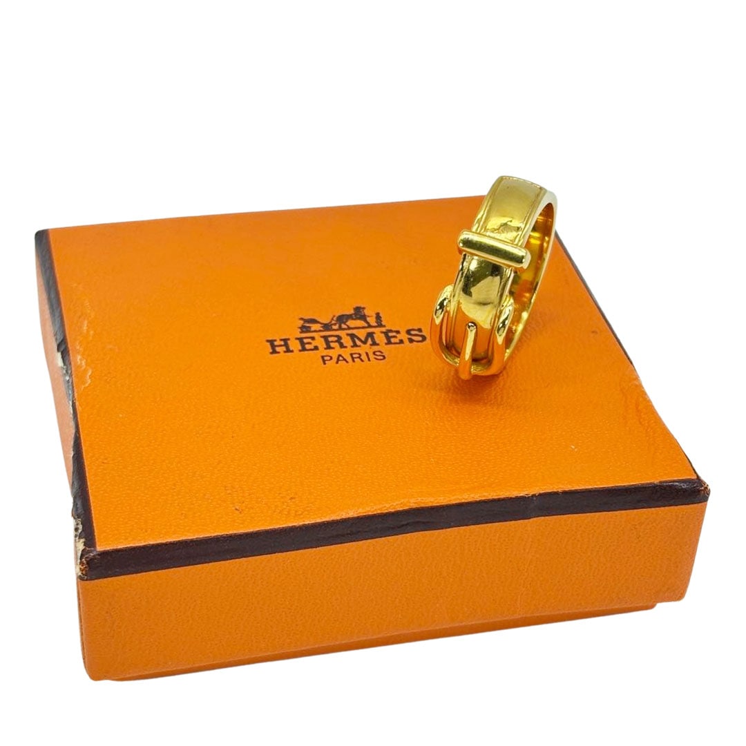 HERMES エルメス スカーフリング サンチュール メタル ゴールド