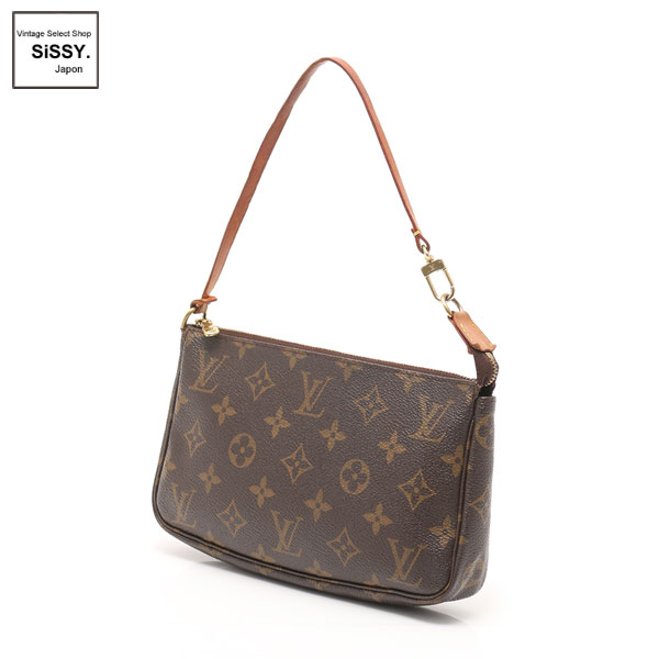 ■ルイヴィトン■ ポシェットアクセソワール モノグラム アクセサリーポーチ ハンドバッグ PVC レザー ブラウン M51980 【LOUIS VUITTON】