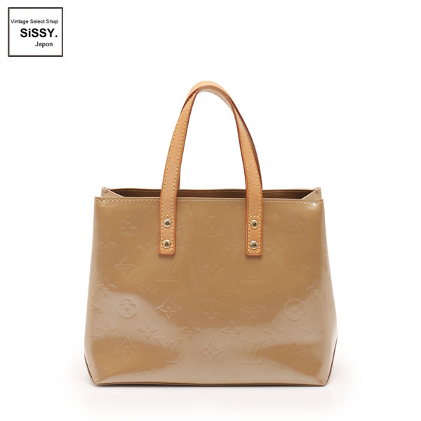 ■ルイヴィトン■ リードPM モノグラムヴェルニ ハンドバッグ レザー ソフトベージュ M91144 【LOUIS VUITTON】