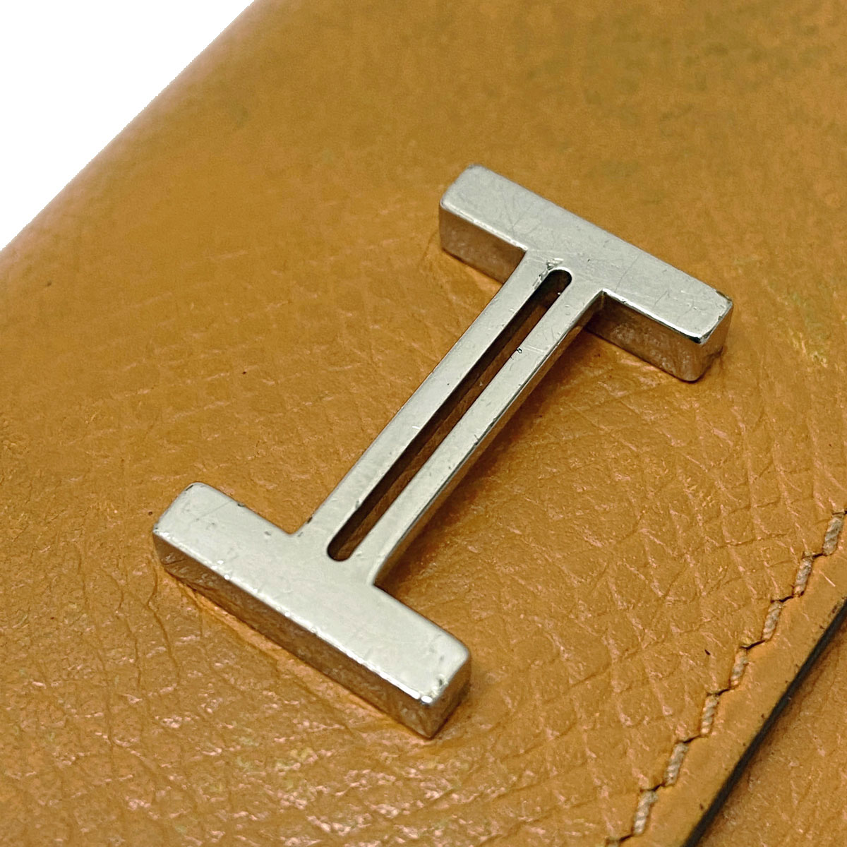 ■エルメス■ ベアン 4連キーケース オレンジ シルバー金具 □I刻印 【HERMES】