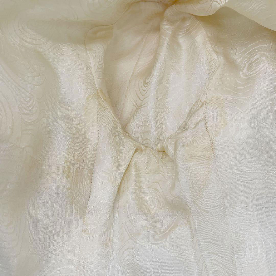 CHANEL シャネル ノーカラー ジャケット スパンコール 38 アイボリー系 00C