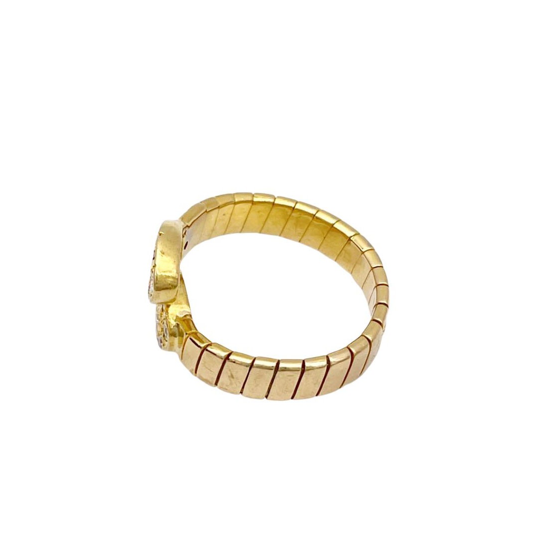 Christian Dior クリスチャンディオール スネークリング 指輪 D0.42ct 750(K18YG)ダイヤモンド イエローゴールド 5.1g 約9号
