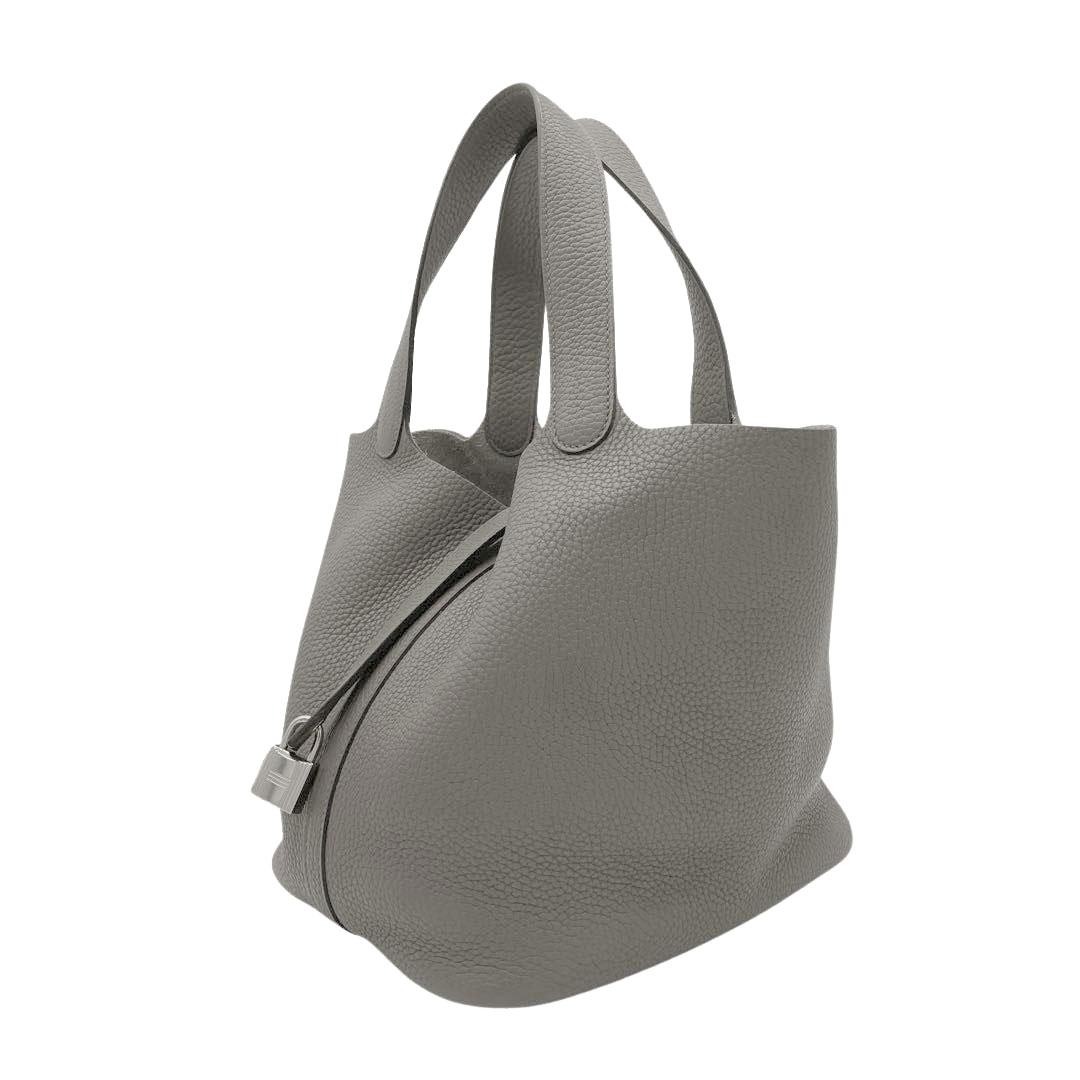 HERMES エルメス ピコタンロック22 MM トリヨンクレマンス エタン シルバー金具 X刻印