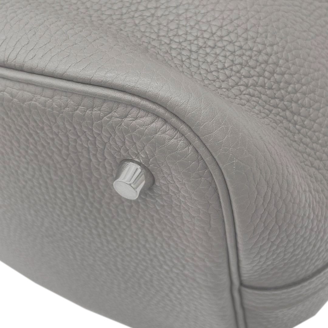 HERMES エルメス ピコタンロック22 MM トリヨンクレマンス エタン シルバー金具 X刻印