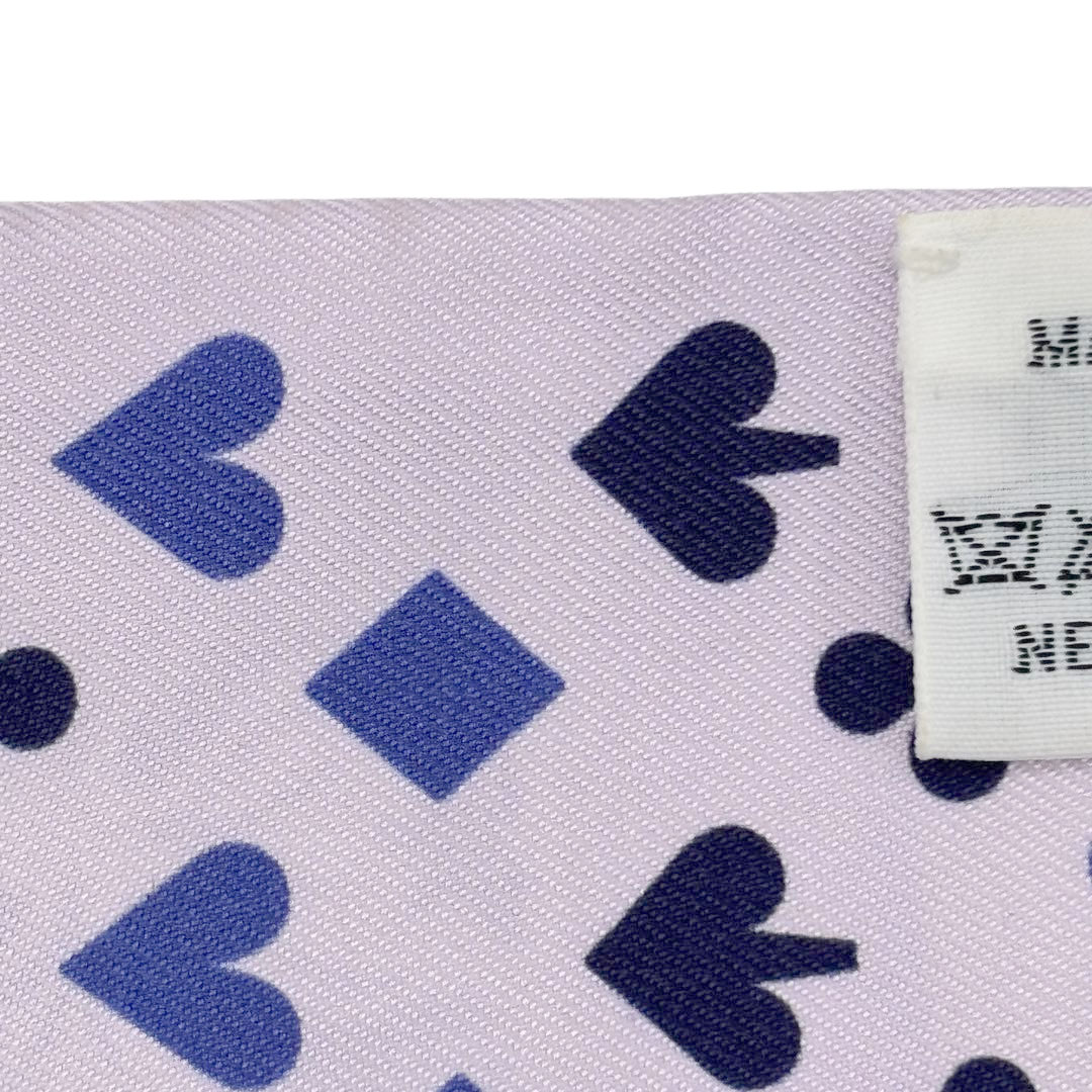 HERMES エルメス スカーフ ツイリー 『Jeu de Cartes(ジュドーカルト)』 シルク パープル 2018春夏