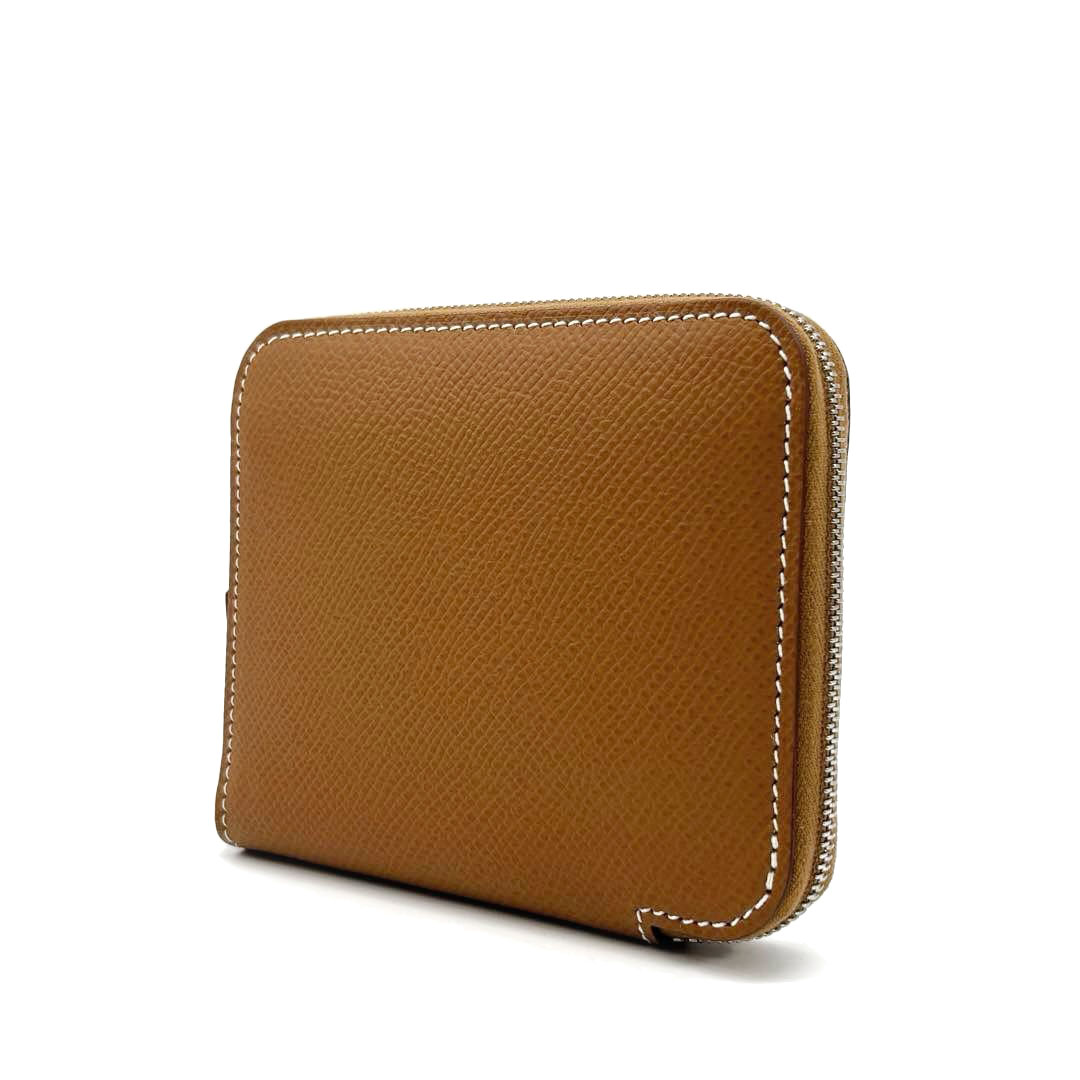 HERMES エルメス ラウンドファスナー 財布 アザップ シルクイン コンパクト 『En Liberte(自由に)』 エプソン ゴールド/シルバー金具 B刻印