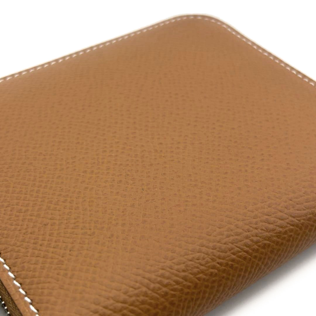 HERMES エルメス ラウンドファスナー 財布 アザップ シルクイン コンパクト 『En Liberte(自由に)』 エプソン ゴールド/シルバー金具 B刻印