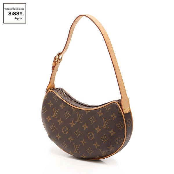■ルイヴィトン■ ポシェット クロワッサンPM モノグラム ショルダーバッグ PVC レザー ブラウン M51510 【LOUIS VUITTON】