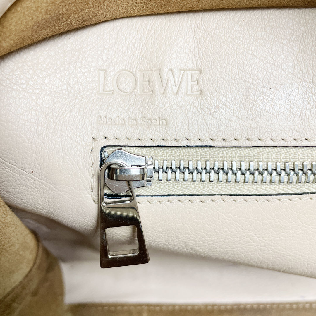 LOEWE ロエベ アマソナ28 2WAYハンドバッグ ショルダーバッグ レザー ベージュ