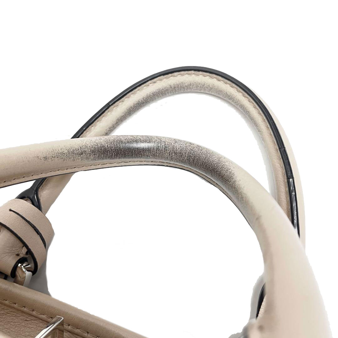 LOEWE ロエベ アマソナ28 2WAYハンドバッグ ショルダーバッグ レザー ベージュ