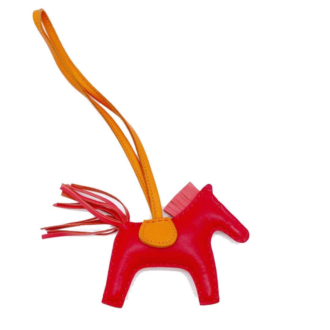 HERMES エルメス バッグチャーム ロデオPM  アニョーミロ アニオン ルージュインディアン ローズ ジャイプール フュー