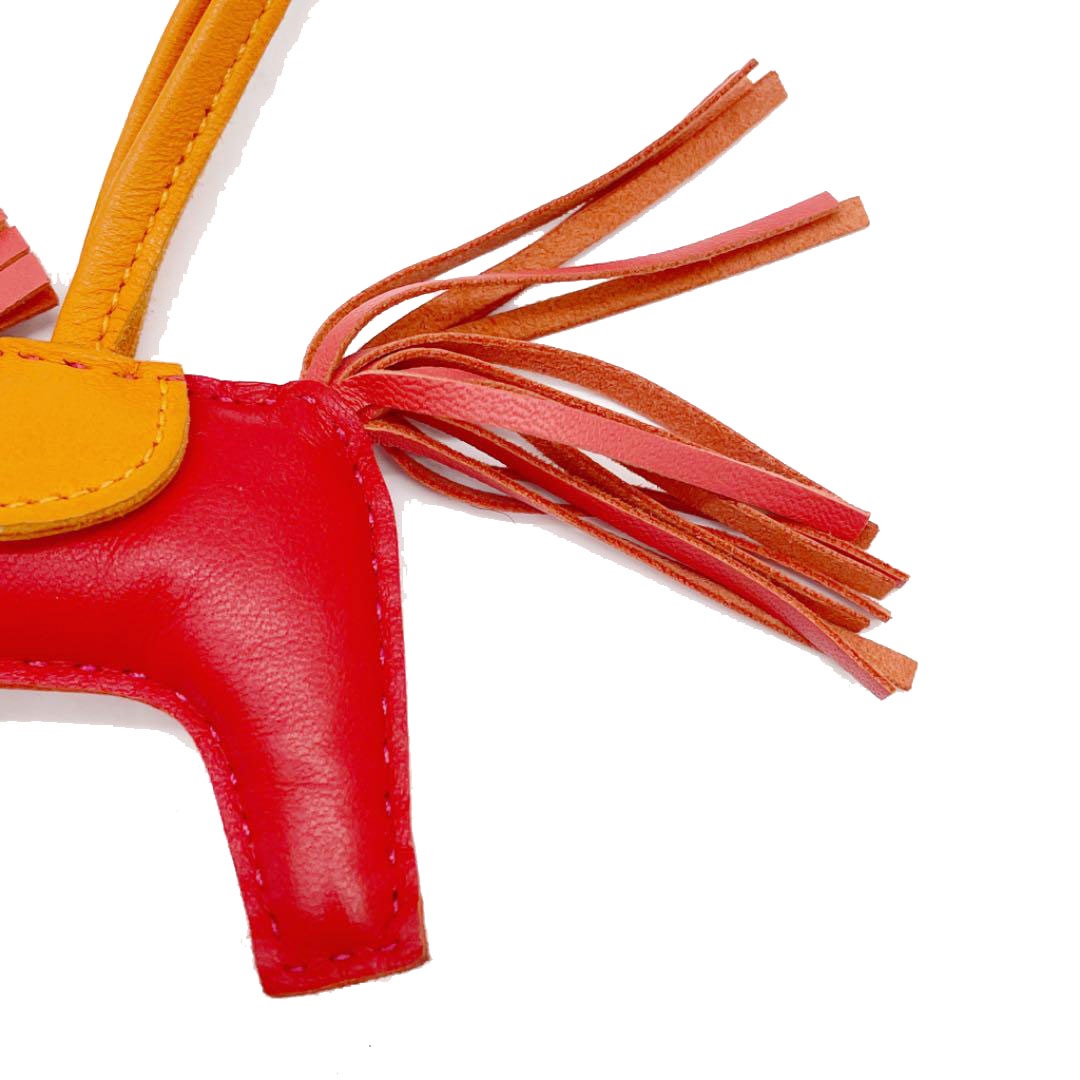 HERMES エルメス バッグチャーム ロデオPM  アニョーミロ アニオン ルージュインディアン ローズ ジャイプール フュー