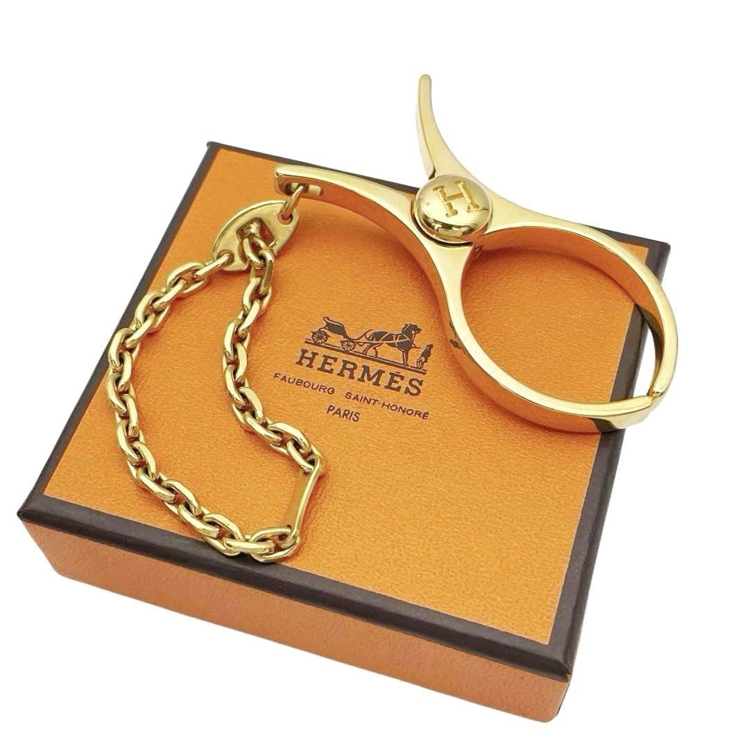 HERMES エルメス グローブ 手袋ホルダー フィルー ゴールド(ドレ)